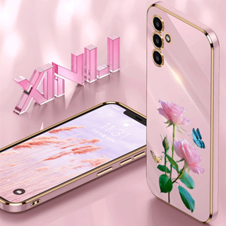 เคสโทรศัพท์มือถือ ลายดอกไม้ ผีเสื้อ สําหรับ Samsung A04S A14 4G A24 A34 A54 Galaxy M14 M54 M23 F23 5G