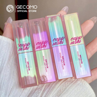 Gecomo ลิปสติก ลิปกลอส คริสตัล ให้ความชุ่มชื้น ริมฝีปากสูง สีสดใส