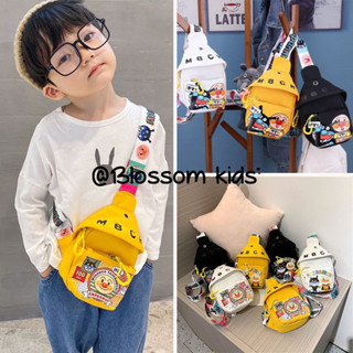 Blossom Kids Childrens bag กระเป๋าเด็ก กระเป๋า  กระเป๋าคาดหน้าอก กระเป๋าคาดเอว   น่ารัก ใหม่ พิมพ์การ์ตูนผ้าใบถุงลมต่างประเทศ