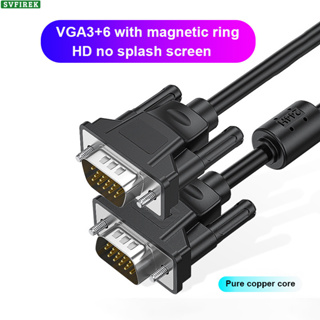 Vga3+6 สายเคเบิลหน้าจอคอมพิวเตอร์ 15Pin ตัวผู้ เป็นตัวผู้ 1080P HD 60Hz VGA สําหรับคอมพิวเตอร์ แล็ปท็อป PC โปรเจคเตอร์