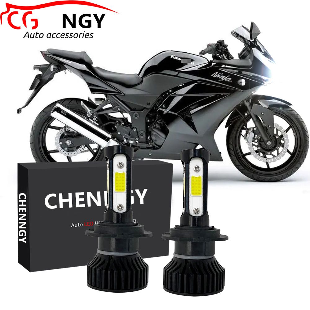 สําหรับ Kawasaki Ninja 250 R Ninja 300 2012-2018 (โคมไฟหัว) - (1 คู่) ไฟหน้า LED ไฟหน้า 6000K ชุดแปลง LHL CG LY