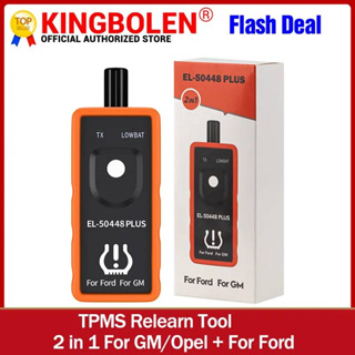 Kingbolen EL-50448 Plus TPMS อุปกรณ์เซ็นเซอร์วัดความดันลมยางรถยนต์ สําหรับ Ford GM 315 433 MHz