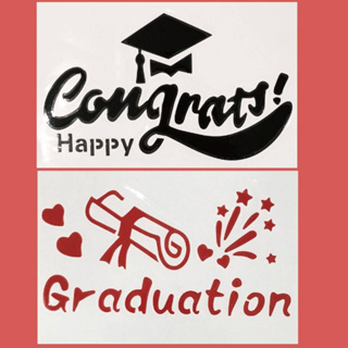 สติกเกอร์ลูกโป่งใส ขนาดเล็ก ลาย Happy Graduation BoBo DIY (สําหรับ 5-12 นิ้ว)