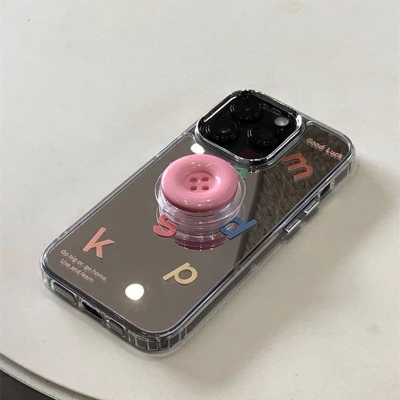 Huiwanju INS เคสป้องกันโทรศัพท์มือถือกระจกแต่งหน้า ลายตัวอักษร เรียบง่าย สําหรับ Iphone 14ip 13promax 12 11