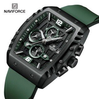 Naviforce 8025 ใหม่ นาฬิกาข้อมือแฟชั่น สายซิลิโคน กันน้ํา อเนกประสงค์ สําหรับผู้ชาย