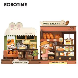 Robotime Rolife Roro ชุดบ้านตุ๊กตาไม้ 3D ขนาดเล็ก ของเล่น ของขวัญคริสต์มาส สําหรับเด็ก RSW01 COFFEE &amp; RSW