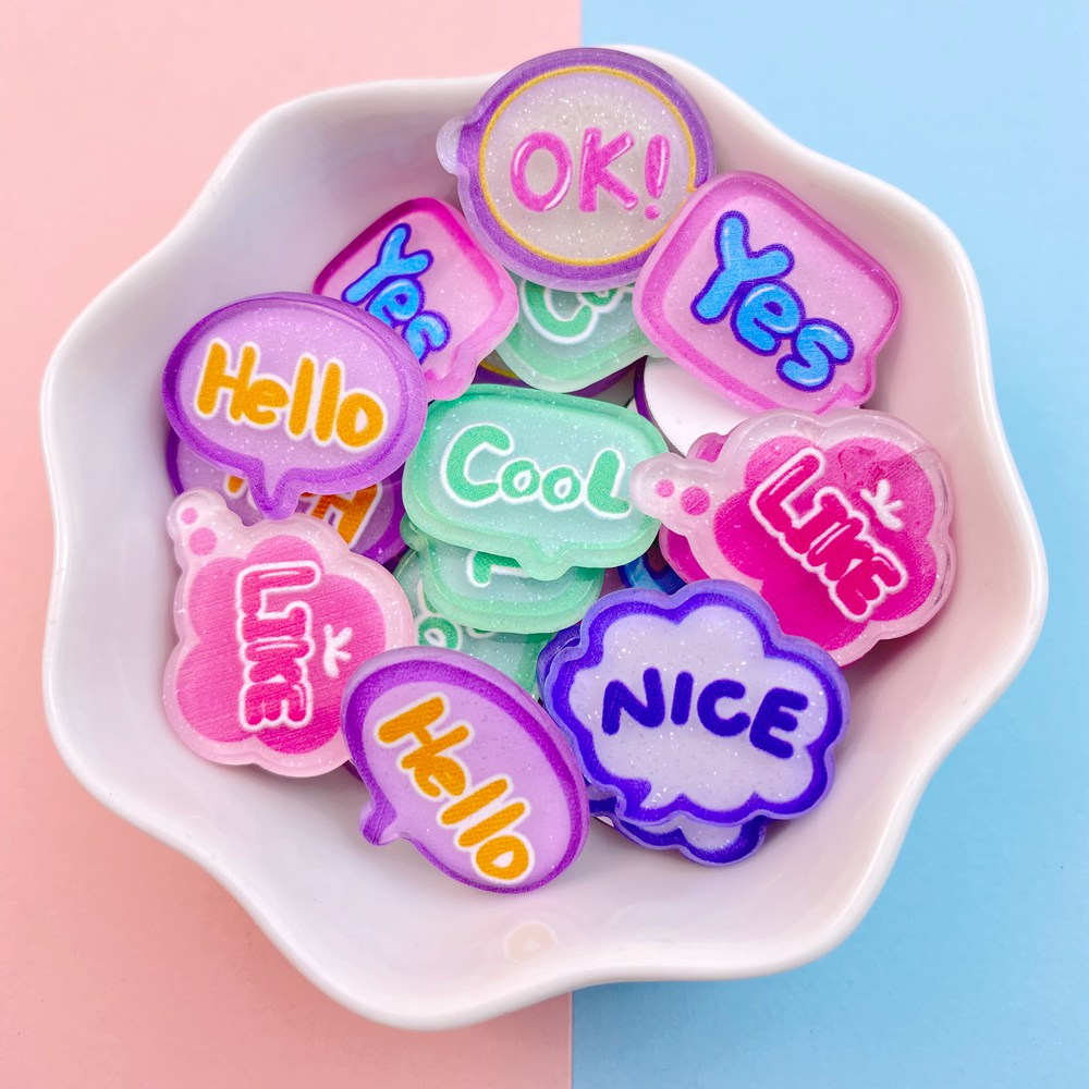 จี ้ เรซิ ่ น , อะคริลิคสร ้ างสรรค ์ Letter Plate Series อุปกรณ ์ เสริม DIY , DIY, 10 ชิ ้ น