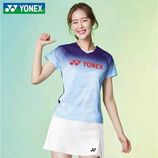 Yonex เสื้อกีฬาแบดมินตัน แห้งเร็ว ระบายอากาศ สําหรับผู้ชายและผู้หญิง