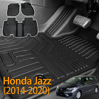 พรมปูพื้นรถยนต์ 3D สําหรับ Honda jazz gk3 gk4 gk5 gk6 (2014-2020)