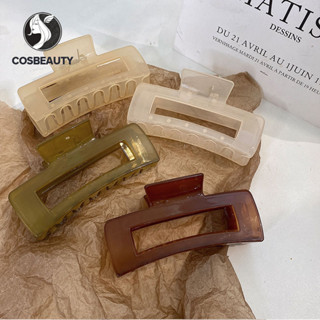 COSBEAUTY กิ๊บติดผมเจลลี่ ทรงสี่เหลี่ยม ขนาดใหญ่ แบบเรียบง่าย สไตล์ฝรั่งเศส สําหรับเด็กทารก