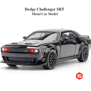 โมเดลรถเหล็ก​ รถ​โมเดล​ [มีฐาน​มี​กล่อง]​ 🔥Dodge Challenger SRT🔥 - 🔥Fast Furious🔥 Dom​ ยาว16.5cm สเกล 1/32 มีเสียง​มีไฟ​​ เปิด​ได้​หลา​ยส่วน