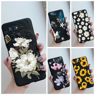 เคสโทรศัพท์มือถือ ซิลิโคนนิ่ม ผิวด้าน กันกระแทก ลายดอกไม้สวยงาม สําหรับ Realme 11 4G