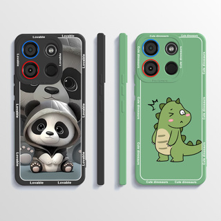 เคสซิลิโคน TPU แบบนิ่ม ลายแพนด้า ไดโนเสาร์ กันกระแทก สําหรับ Infinix Smart 7 Plus Infinix Smart 7 Plus