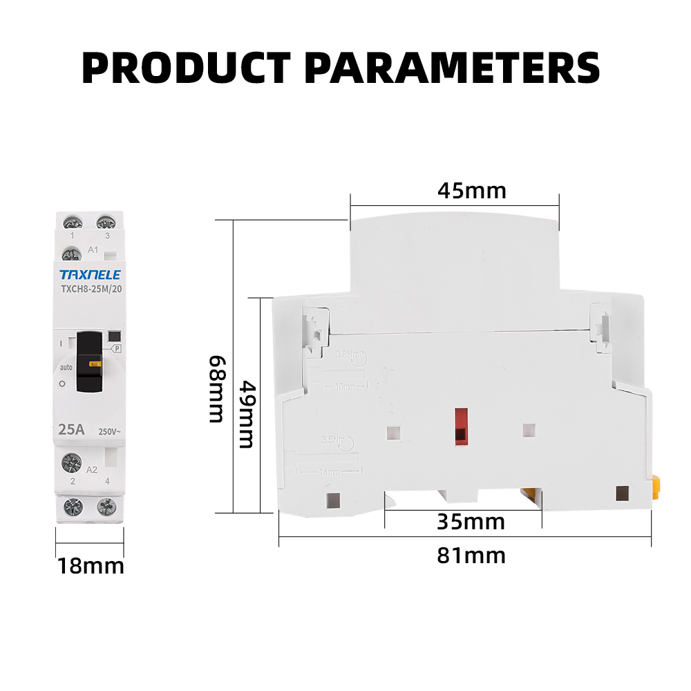 รางคอนแทคเตอร์ควบคุมแบบแมนนวล 16A 20A 25A 220V 230V 50 60HZ AC 2P AC 2NO 2NC 1NO1NC ราคา ถูกที่สุด ดีลบีเคเค แกลเลอรีภาพที่ 4