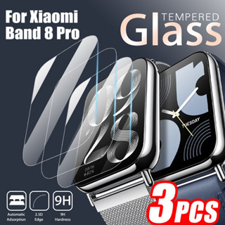 กระจกนิรภัยกันรอยหน้าจอ HD กันรอยขีดข่วน สําหรับ Xiaomi Mi Band 8 Pro Xiaomi Smart Band 8Pro MiBand 8 Pro 3 ชิ้น