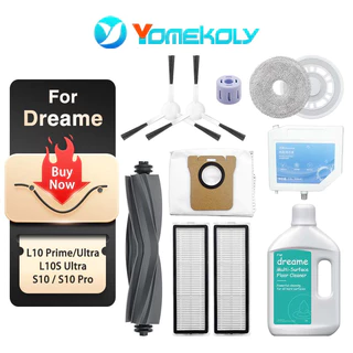 สําหรับ Dreame L10 Prime / L10s Ultra / SE / L10 Ultra / L10s Pro Ultra / S10 / S10 Pro /Xiaomi X10+ / Mijia B101CN อะไหล่แปรงหลัก, แปรงด้านข้าง, ไฟล์, ผ้าถูพื้น