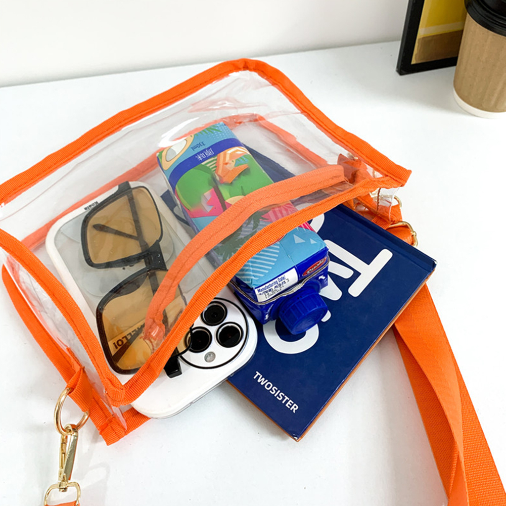[SuperDeals888.th] กระเป๋าสะพาย PVC โปร่งใส 2 IN 1 สายสะพายไหล่ปรับได้ Casual Clear Crossbody Bag แฟชั่นคู่