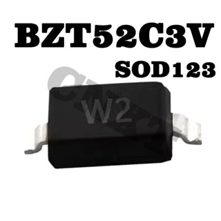 100 ชิ้น BZT52C3V0 BZT52C3V ซิลค์สกรีน W2 SOD-123 ไดโอดทรานซิสเตอร์