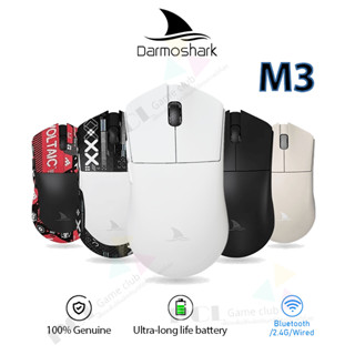 Darmoshark M3 เมาส์เกมมิ่งไร้สาย บลูทูธ 3 โหมด รองรับการเชื่อมต่อสาย น้ําหนักเบา 26000dpi PAW3395 สําหรับแล็ปท็อป คอมพิวเตอร์ PC