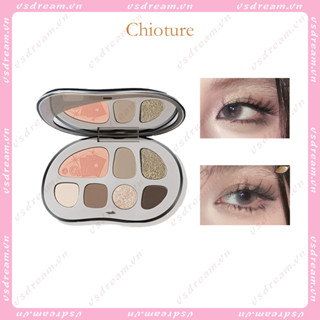 Chioture CHIOTURE พาเลตต์อายแชโดว์ บลัชออน ไฮไลท์ 7 สี เนื้อแมตต์ เลื่อม สําหรับแต่งหน้า สํานักงาน พนักงาน