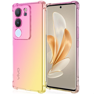 เคสโทรศัพท์มือถือแบบใส กันกระแทก ไล่โทนสี สําหรับ Vivo V29 Pro - V29e - V27e - V27 Pro - V27 - V25e - V25 Pro - V25