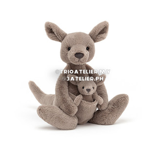 Jellycat KAR2K ชุดของเล่นตุ๊กตาจิงโจ้ Kara Kangaroo