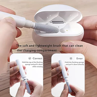 ปากกาทําความสะอาดหลายสําหรับ AirPods1/2/3/Pro/Pro ชุดทําความสะอาดหูฟังบลูทูธเครื่องมือทําความสะอาดเอียร์บัด