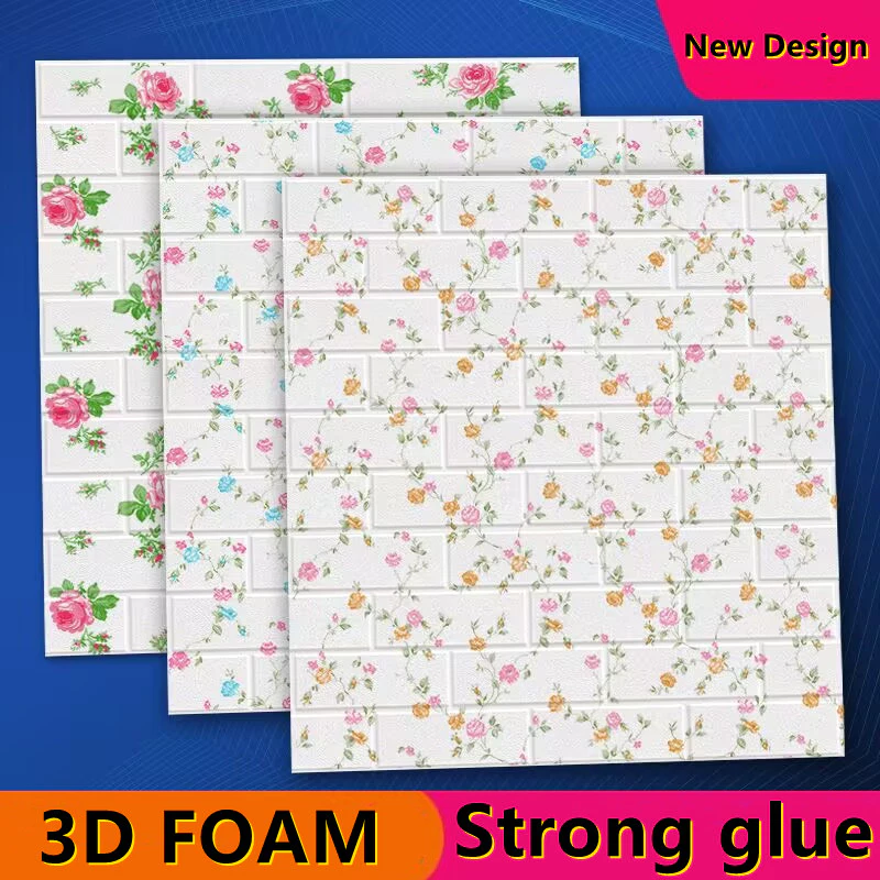 🌹38 รุ่น มีของขวัญ🌹5%off หนา สติกเกอร์วอลเปเปอร์โฟม มีกาวในตัว ลาย 3D กันน้ํา กันชน สําหรับติดตกแต่งผนังห้อง thumbnail 4