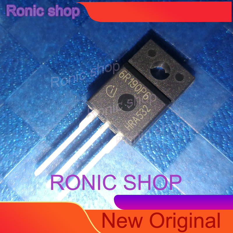 N-CHANEL ทรานซิสเตอร์ TO-220F MOSFET TO220F 6R190P6 5 ชิ้น tta