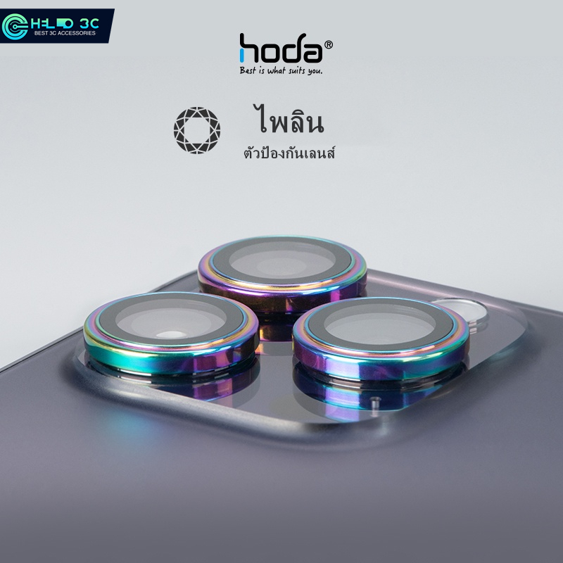 Hoda ไพลิน กระจกกันรอย เลนส์กล้อง เข้ากันได้กับ iPhone 14/15/16 Sapphire Lens Protector วัสดุป้องกันกล้องสแตนเลสสำหรับ Mosh 9 ซุปเปอร์แข็งและรอยขีดข่วน-ทน ฟิล์มกระจกเลนส์กล้อง เข้ากันได้กับ iphone 16 pro max