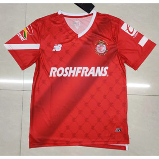 เสื้อกีฬาแขนสั้น ลายทีม Toluca 2023/2024 ชุดเหย้า ใช้งานกลางแจ้ง