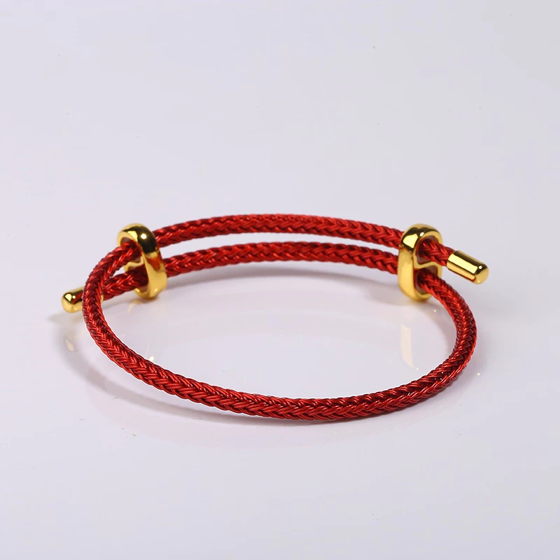 สร้อยข้อมือลวดสลิง 3 มม. สีแดง ปรับขนาดได้ thumbnail 6
