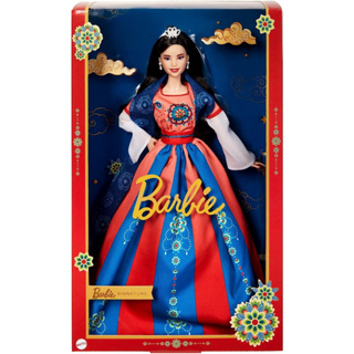 Barbie Signature Doll, Lunar New Year Collectible in Traditional Hanfu Robe with Chinese Prints, Displayable Packaging HJX35 ตุ๊กตาบาร์บี้ ลายเซ็น สไตล์ฮั่นฝู แบบดั้งเดิม แสดงผลได้ สําหรับเก็บสะสม ในปีใหม่ HJX35