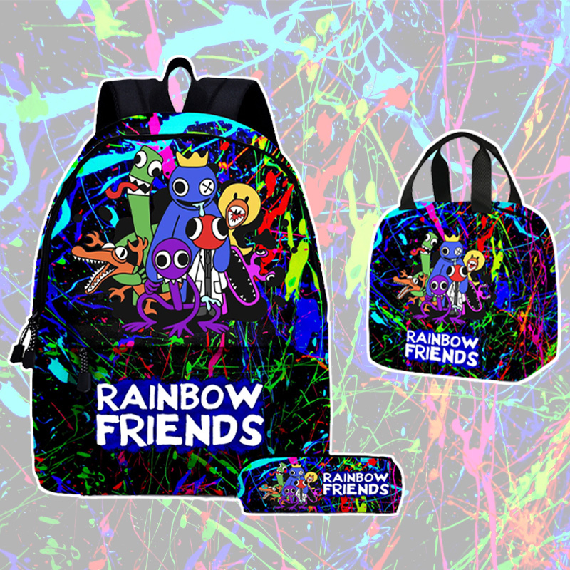 Rainbow Friends 2 with Cyan and Yellow Backpack sold by Bhutan Cinderella  Mockingbird, SKU 43440328