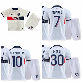 เสื้อกีฬาแขนสั้น ลายทีมชาติฟุตบอล PSG Paris Saint-Germain Mbappe Neymar Messi 2023-24 Season