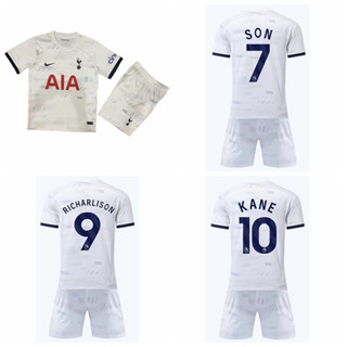 เสื้อกีฬาแขนสั้น ลายทีมชาติฟุตบอล Tottenham Hotspur 2023-24 ชุดเหย้า Kane Son Heung-Min Richarlison