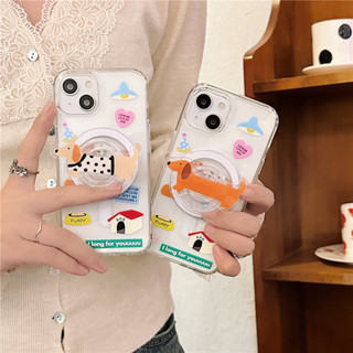 เคสโทรศัพท์มือถืออะคริลิค แบบนิ่ม ลายการ์ตูนสุนัข สําหรับ iPhone 11 12 13 14 15 PRO MAX iPhone14 iPhone14Pro