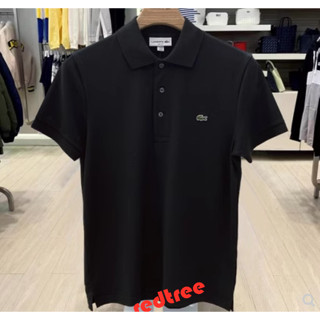 เสื้อโปโล lacoste เสื้อโปโลสําหรับผู้ชายผ้าฝ้ายสํานักงานแขนสั้น POLO