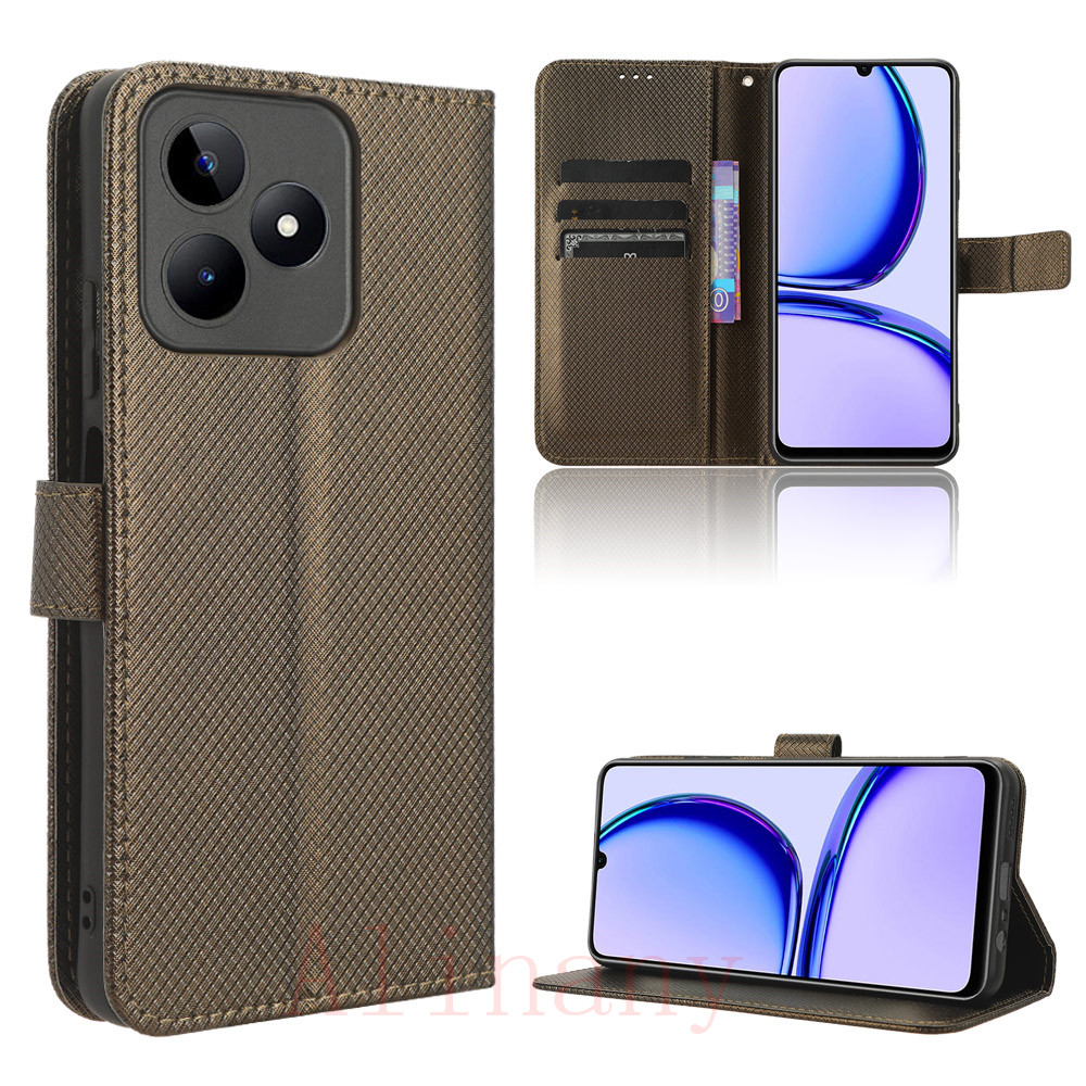 Realme C51 เคส PU Leather Case เคสโทรศัพท์ Stand Wallet Realme C51 C 51 เคสมือถือ Cover