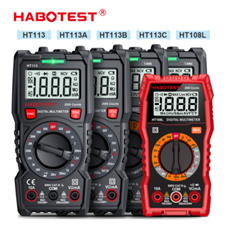 Ht123 เครื่องทดสอบแรงดันไฟฟ้าดิจิทัล HABOTEST HT113 HT108L โวลต์มิเตอร์ดิจิทัล DC / AC เครื่องตรวจจับแรงดันไฟฟ้า แอมมิเตอร์ มัลติมีโทร มืออาชีพ