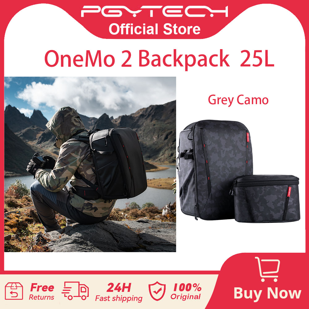 【ร้านค้าอย่างเป็นทางการ】PGYTECH OneMo2 สีเทา 25L กระเป๋าหลังกล้อง - กระเป๋าหลังมืออาชีพสำหรับกล้อง D