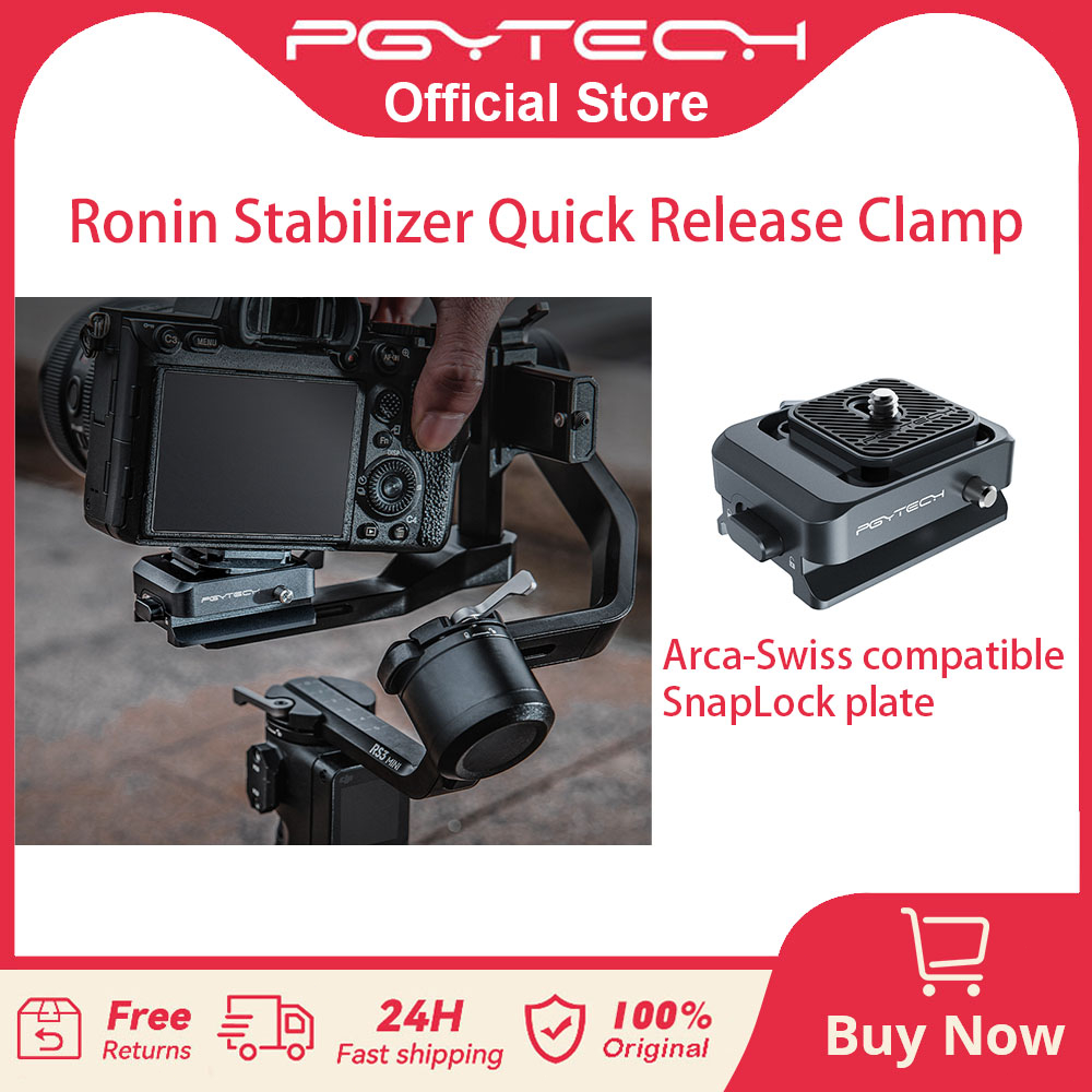 【ร้านค้าอย่างเป็นทางการ】PGYTECH ตัวยึดรอนิน Ronin Stabilizer Quick Release Clamp สำหรับกล้อง SLR DJI RS3 Mini/RS2/RS3/RS 3 Pro/RSC2 หัวขาตั้งกล้อง Aka Interface