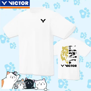 Victor 2023 ใหม่ เสื้อกีฬาแบดมินตัน แขนสั้น ระบายอากาศ แบบแห้งเร็ว สําหรับผู้ชาย และผู้หญิง