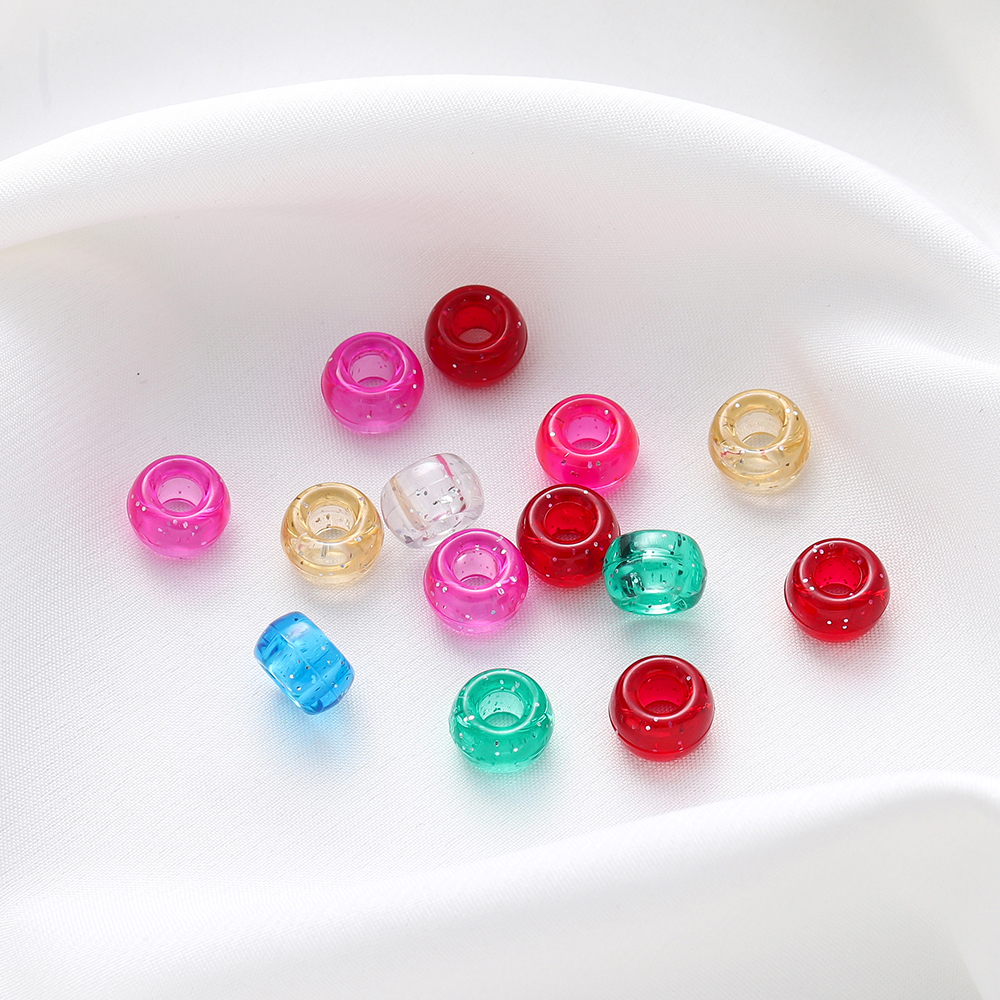 St.kunkka 100 ชิ้น ลูกปัดอะคริลิคใส ทรงกลม ขนาดใหญ่ 5.5 * 9 มม. สําหรับทําเครื่องประดับ สร้อยคอ สร้อยข้อมือ DIY - รูปที่ 5