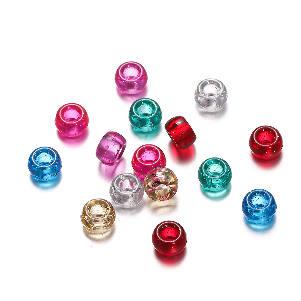 St.kunkka 100 ชิ้น ลูกปัดอะคริลิคใส ทรงกลม ขนาดใหญ่ 5.5 * 9 มม. สําหรับทําเครื่องประดับ สร้อยคอ สร้อยข้อมือ DIY - รูปที่ 3