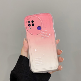 เคสโทรศัพท์ซิลิโคน TPU แบบนิ่ม ไล่โทนสี กันกระแทก หรูหรา สําหรับ Realme C15 Realme C15