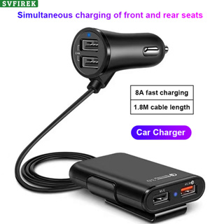 Qc3.0 4 USB Car Charger 8A ชาร์จเร็ว มัลติฟังก์ชั่น ที่ชาร์จในรถ สําหรับโทรศัพท์ Android