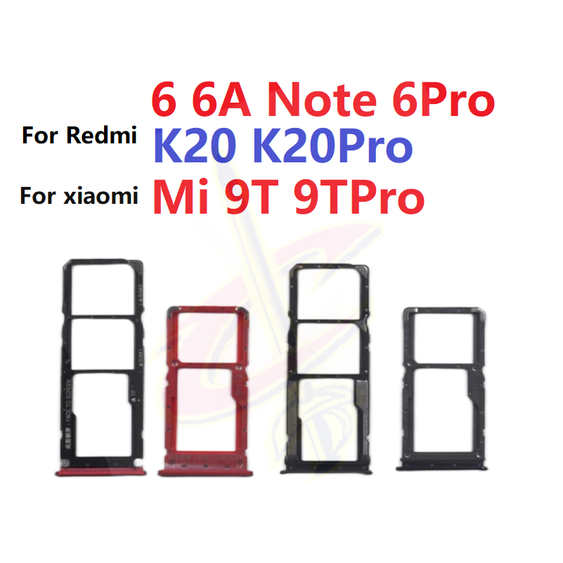 ถาดซิม (sim tray) สําหรับ Xiaomi Mi 9T Pro A2 Lite Redmi K20 Pro Note 6 Pro 6A