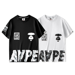 Aape เสื้อยืด คอกลม แขนสั้น ผ้าฝ้าย พิมพ์ลาย แฟชั่นสําหรับผู้ชาย และผู้หญิง