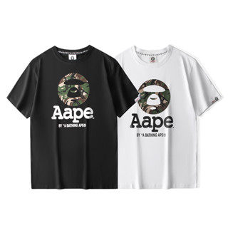 Aape เสื้อยืด คอกลม แขนสั้น ผ้าฝ้าย พิมพ์ลาย แฟชั่นสําหรับผู้ชาย และผู้หญิง